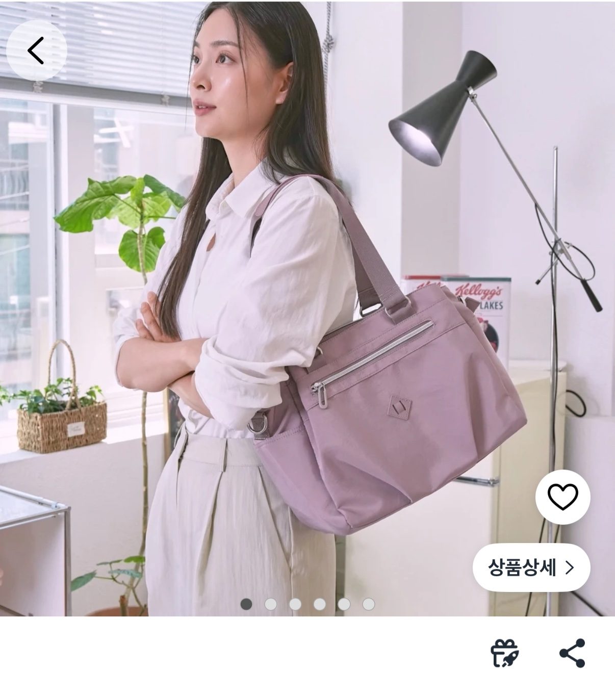 여성 나일론 생활방수 숄더 크로스백