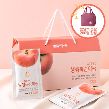 생생복숭아즙 110ml 30팩