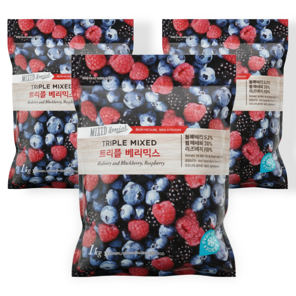 애슐리 냉동 트리플 베리믹스 1kg 3봉