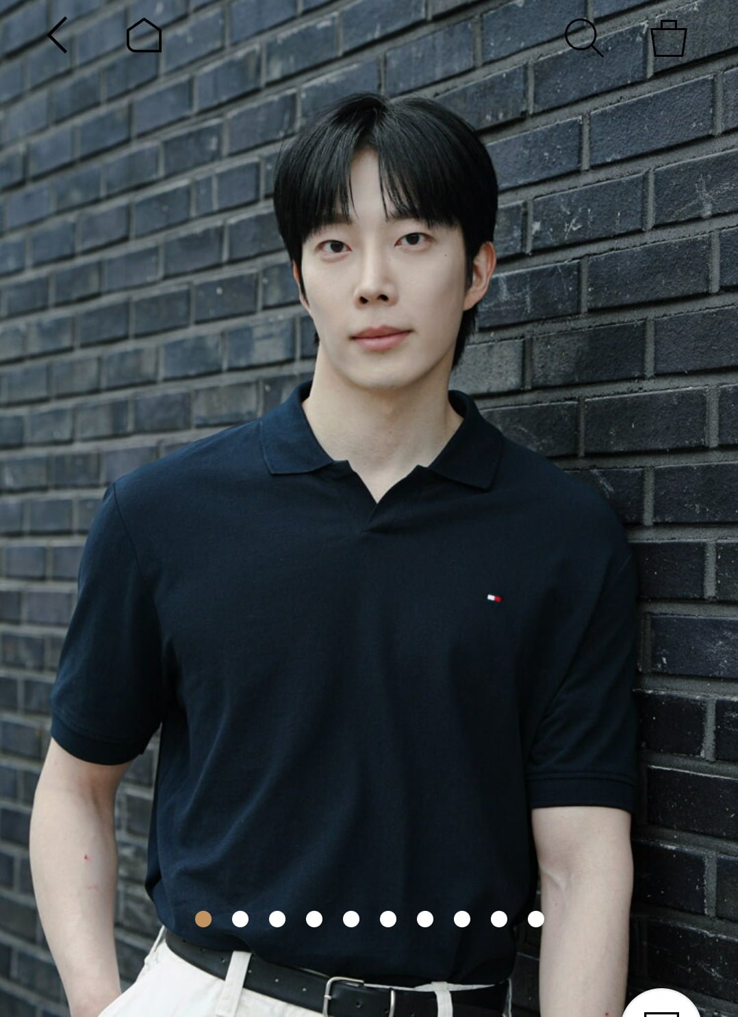 타미힐피거 오픈 칼라 폴로 셔츠