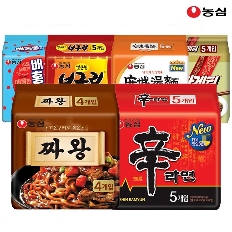 농심 라면 모음전 짜왕8봉+신라면10봉+너구리10봉 외