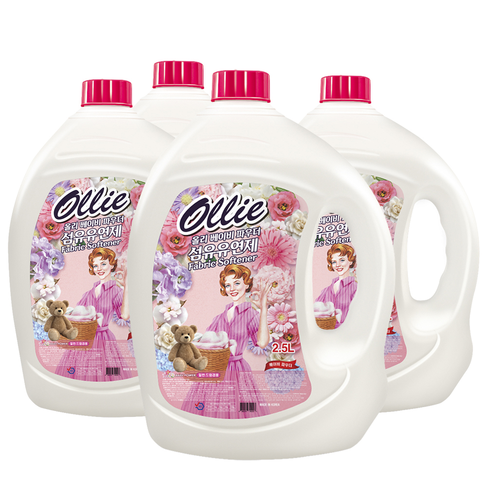 올리 베이비파우더 섬유유연제 2.5L 4개