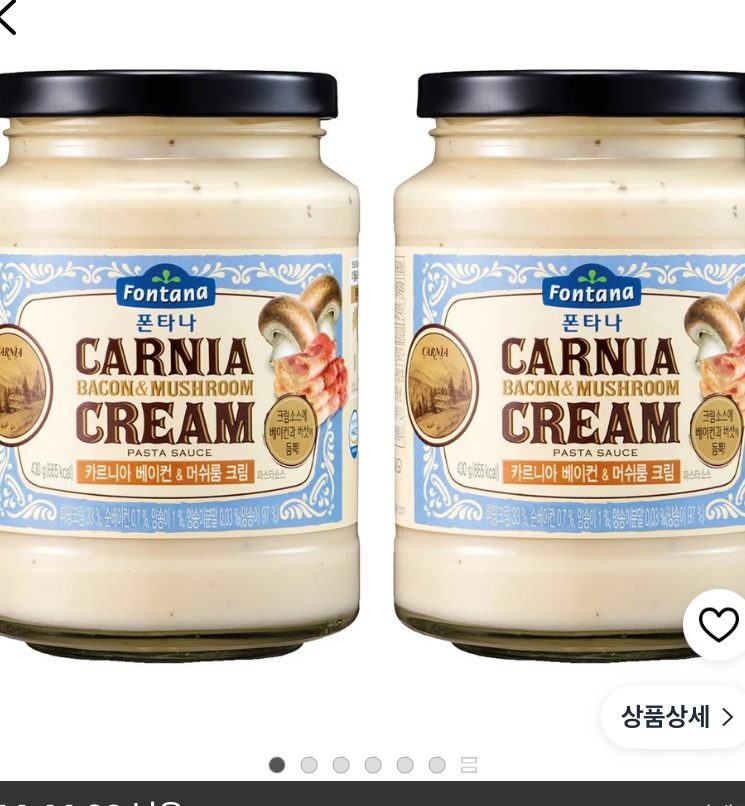 폰타나 카르니아 베이컨 머쉬룸 크림 파스타 소스 430g
