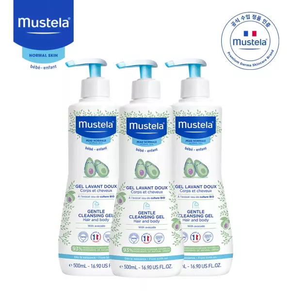 무스텔라 젠틀 클렌징젤 500ml 3개