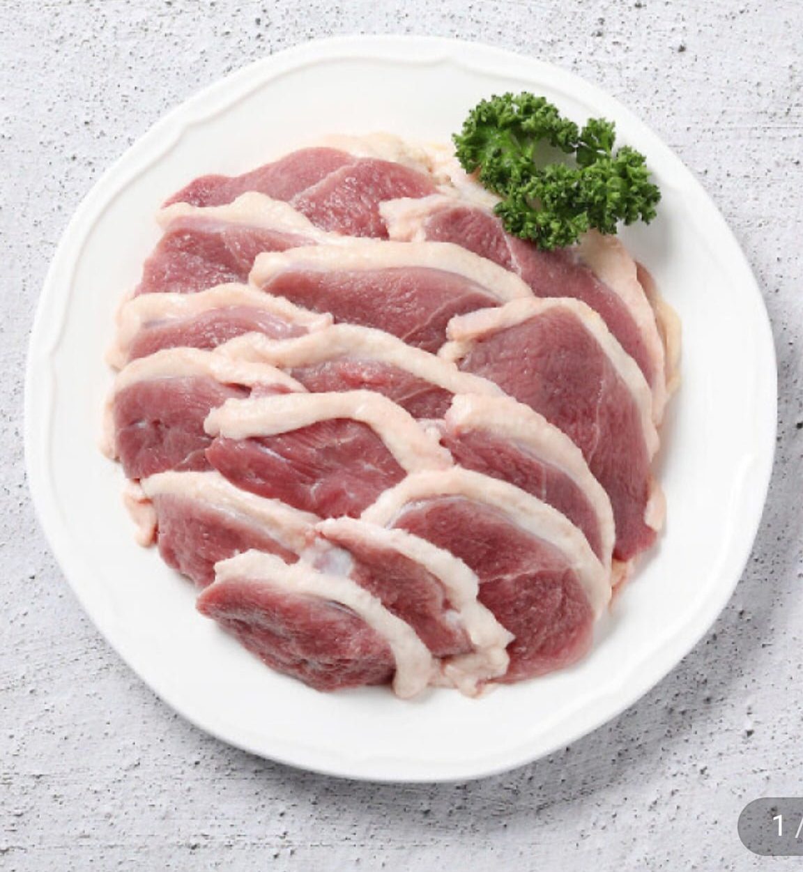 국내산 냉장 오리슬라이스 1kg