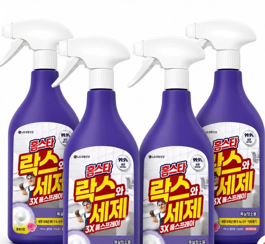 홈스타 락스와 세제 스프레이 900ml 4개