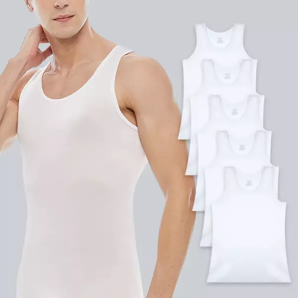 제임스딘 면 조끼 런닝셔츠 5매입