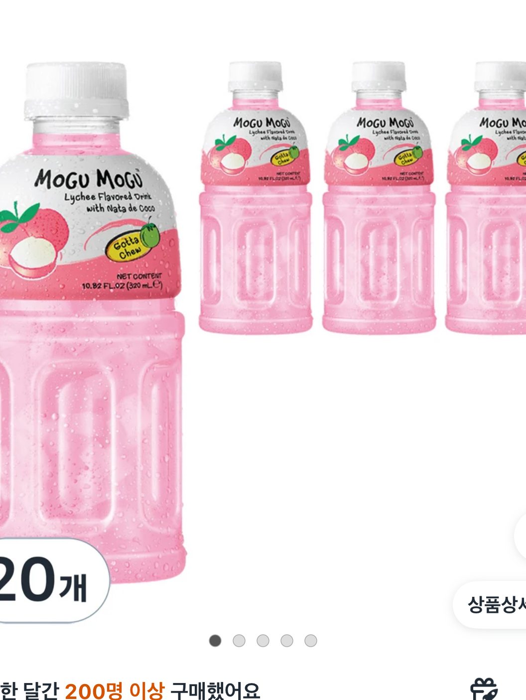 모구모구 과채음료 리치맛 320ml 20개