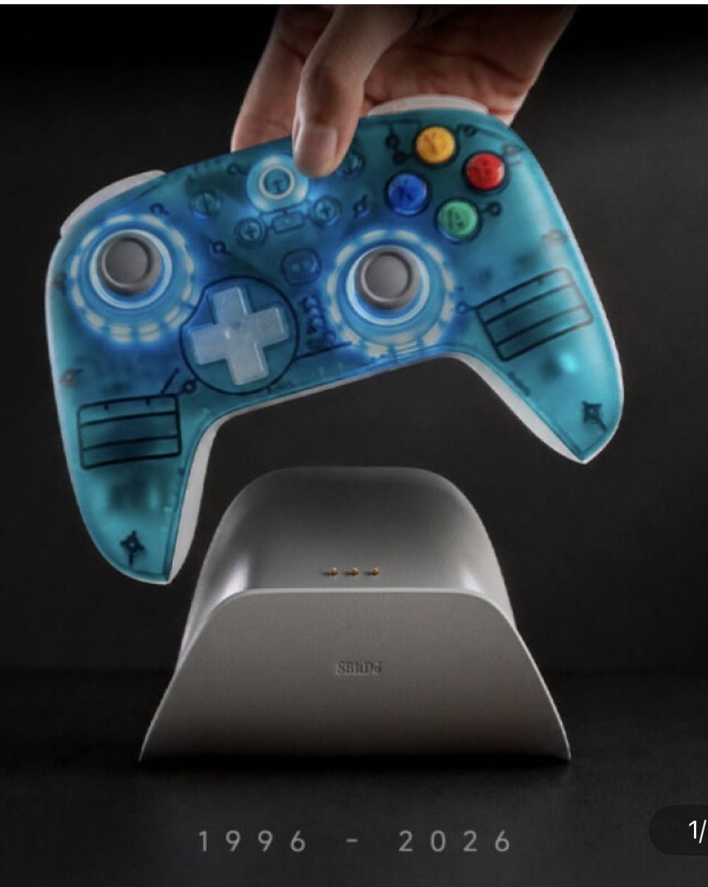 8BitDo 헌터2 무선 게임패드 크리스탈 블루