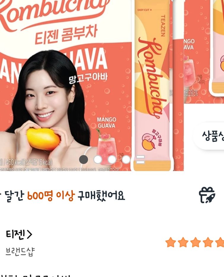 티젠 콤부차 망고구아바 30개입 2팩
