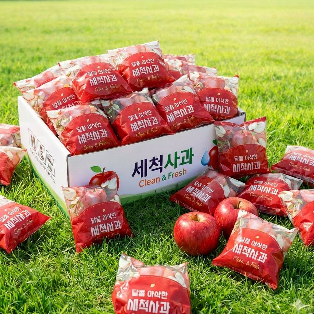 세척사과, 최대15brix, 꿀사과, 2kg, 1박스