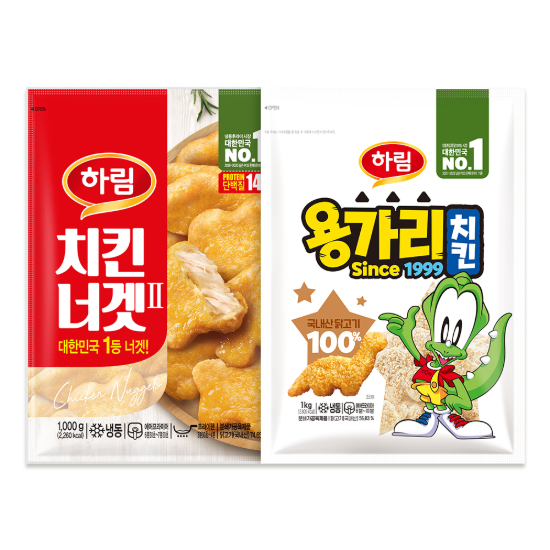 하림 용가리치킨·치킨너겟2 1kg 세트