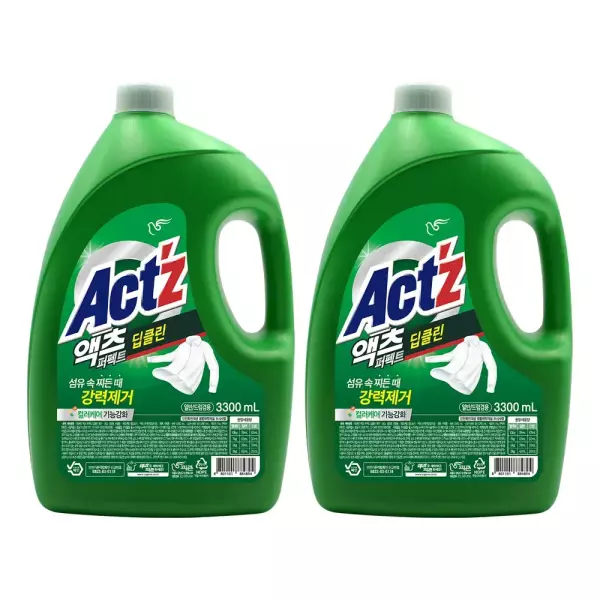 액츠 퍼펙트 딥클린 액체세제 3.3L
