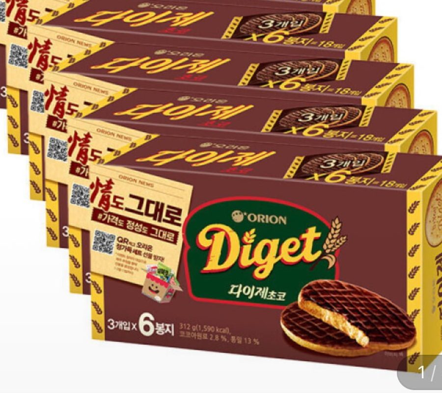 오리온 다이제 초코 6P 312g 6개